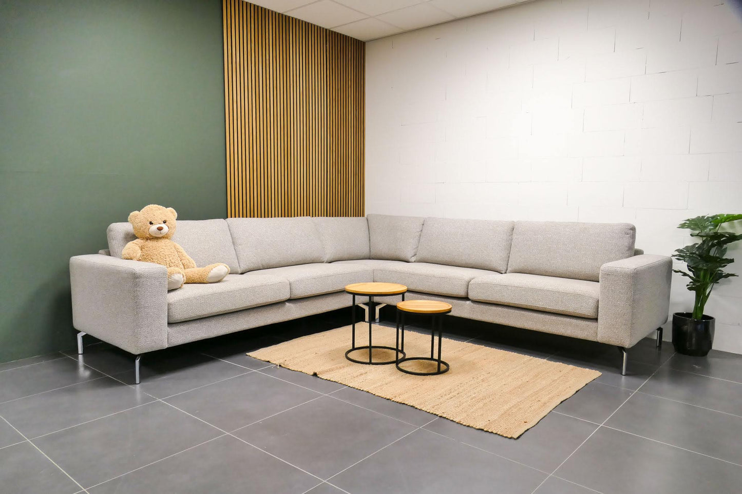 Refurbished Hoekbank Groot Beige