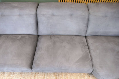 Refurbished Hoekbank Bayfield antraciet verstelbare hoofdsteunen