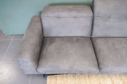 Refurbished Hoekbank Bayfield antraciet verstelbare hoofdsteunen