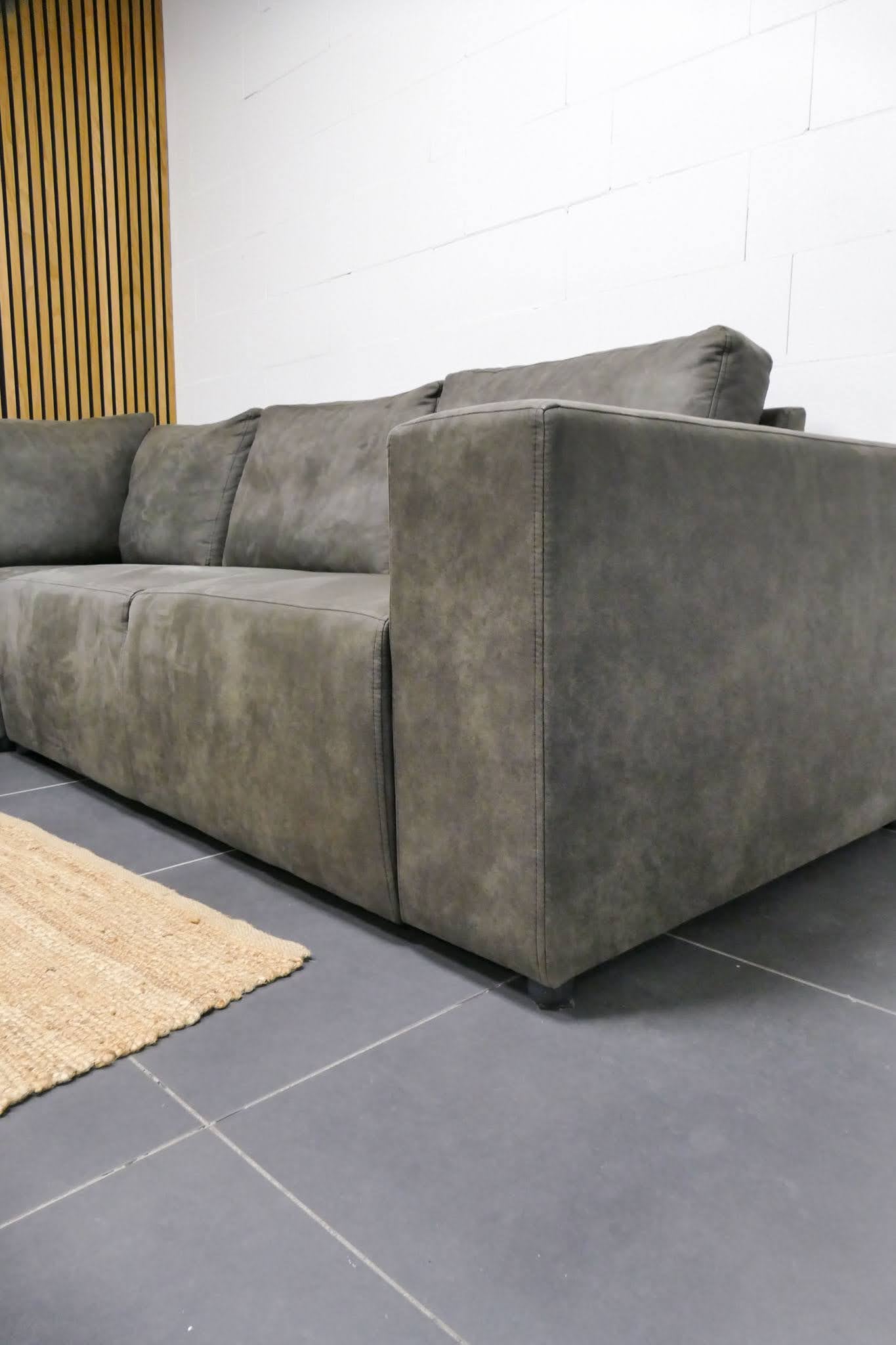 Grote U-bank Haco Antraciet microvezel