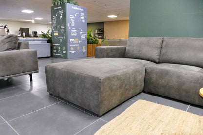 Grote U-bank Haco Antraciet microvezel