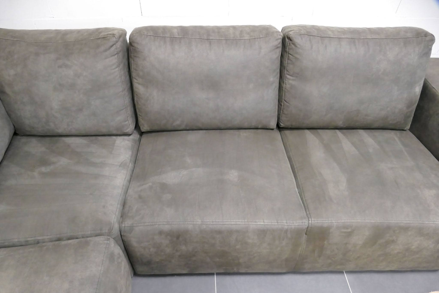 Grote U-bank Haco Antraciet microvezel