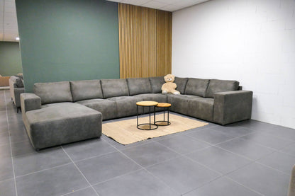 Grote U-bank Haco Antraciet microvezel