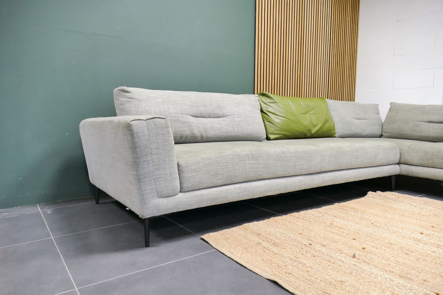 Refurbished Montel Hoekbank Hampton Mintgroen