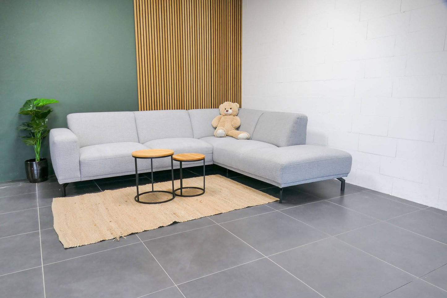 Refurbished Montel Hoekbank Viano Lichtgrijs