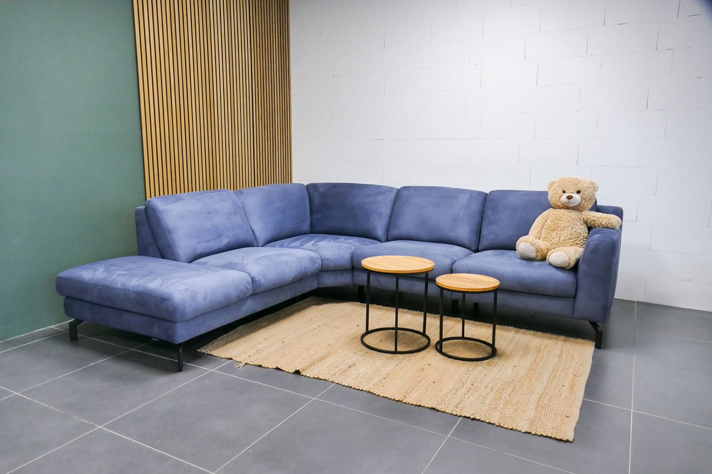 Refurbished Montel Hoekbank Montelex Blauw