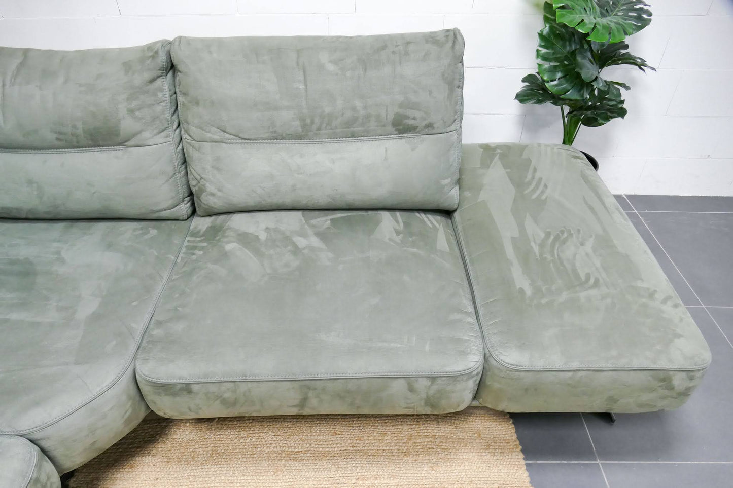 Refurbished Hoekbank Groen Henders & Hazel Microvezel