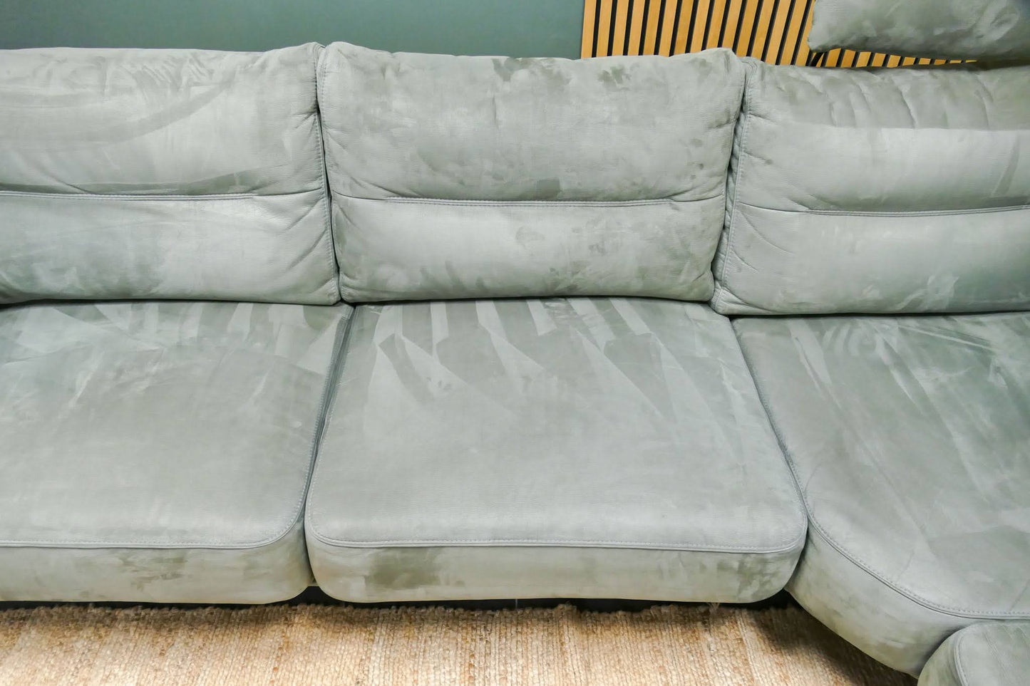 Refurbished Hoekbank Groen Henders & Hazel Microvezel