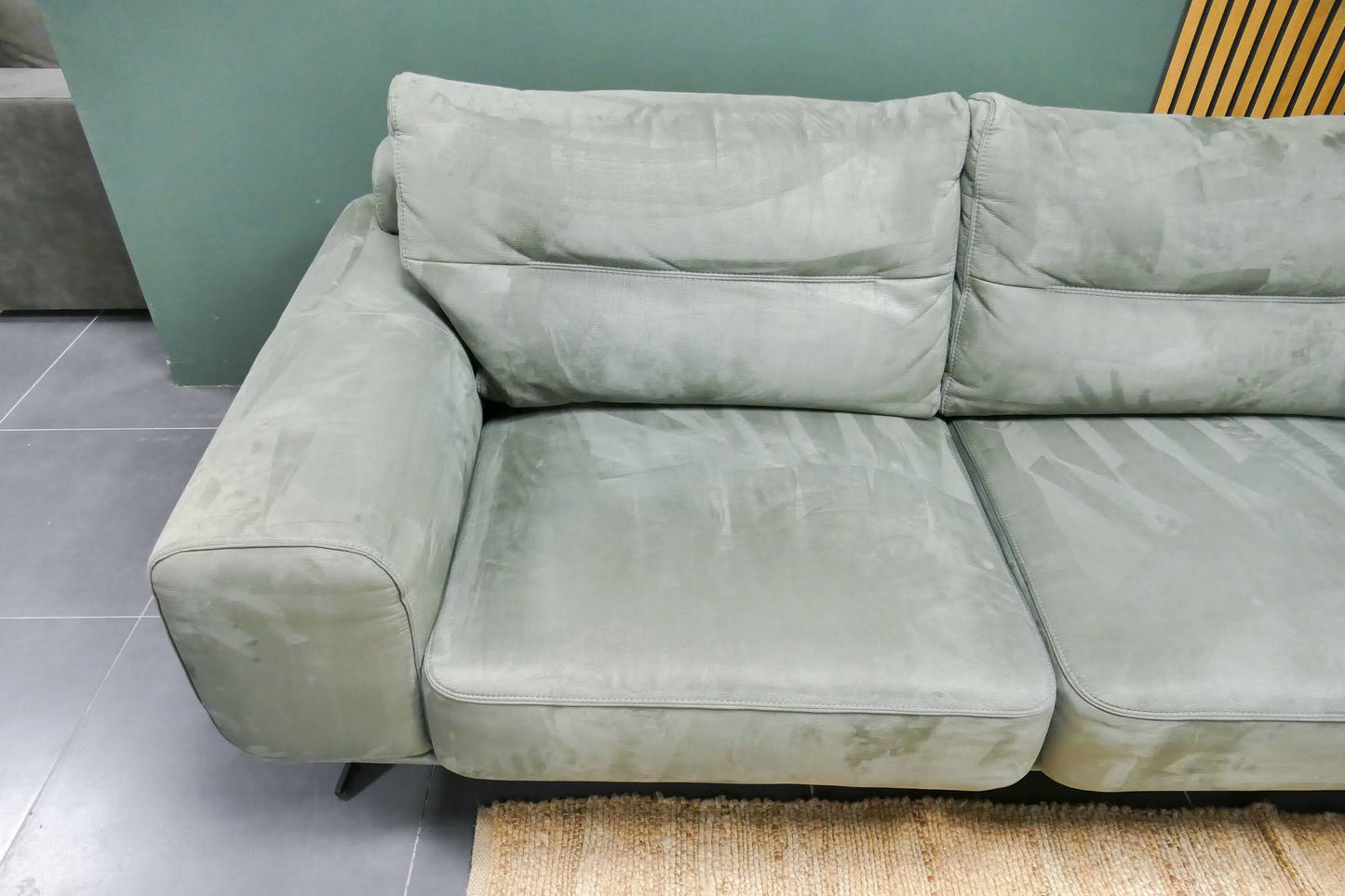 Refurbished Hoekbank Groen Henders & Hazel Microvezel