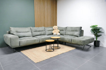 Refurbished Hoekbank Groen Henders & Hazel Microvezel