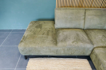 Refurbished Montel Hoekbank Viano Microvezel Groen