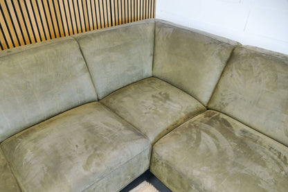 Refurbished Montel Hoekbank Viano Microvezel Groen