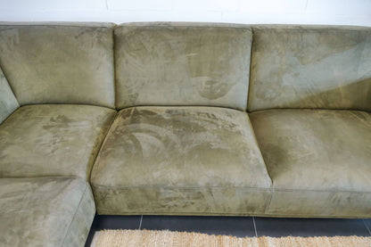 Refurbished Montel Hoekbank Viano Microvezel Groen