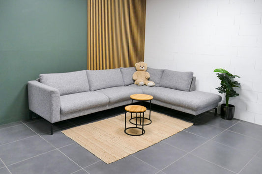 Refurbished Hoekbank Sanders Wonen Lichtgrijs