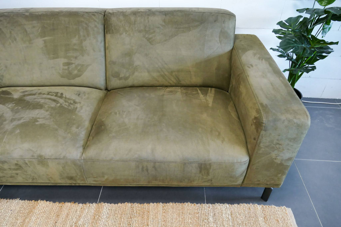 Refurbished Montel Hoekbank Viano Microvezel Groen