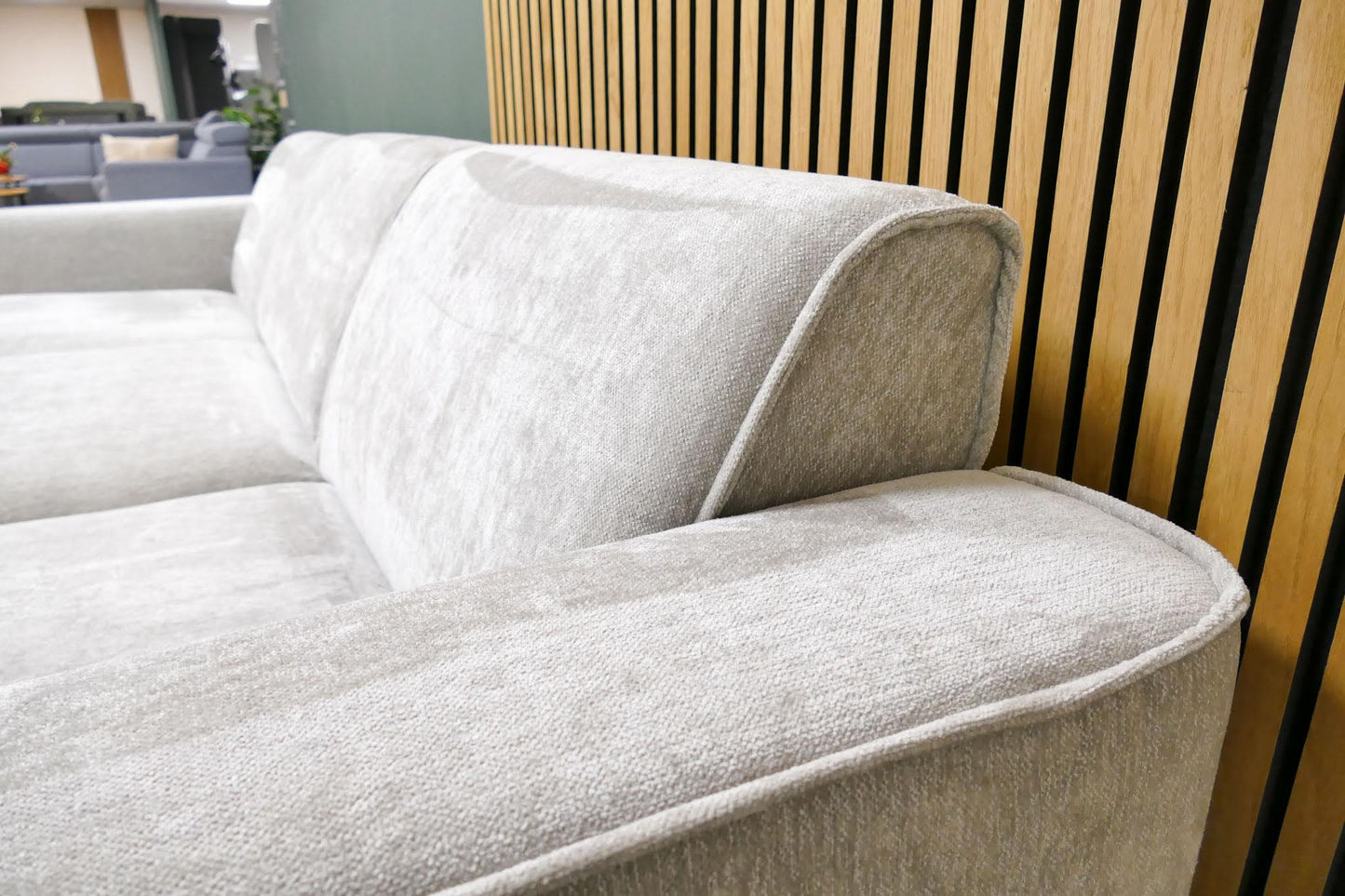 Refurbished Beige Kleine Hoekbank Prominent