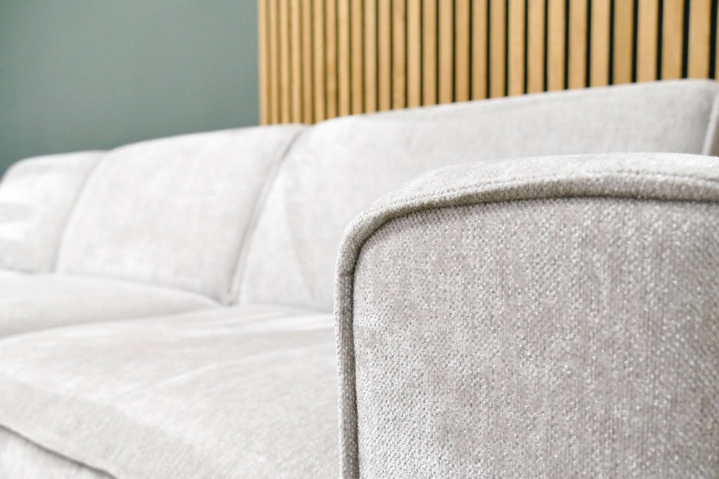 Refurbished Beige Kleine Hoekbank Prominent