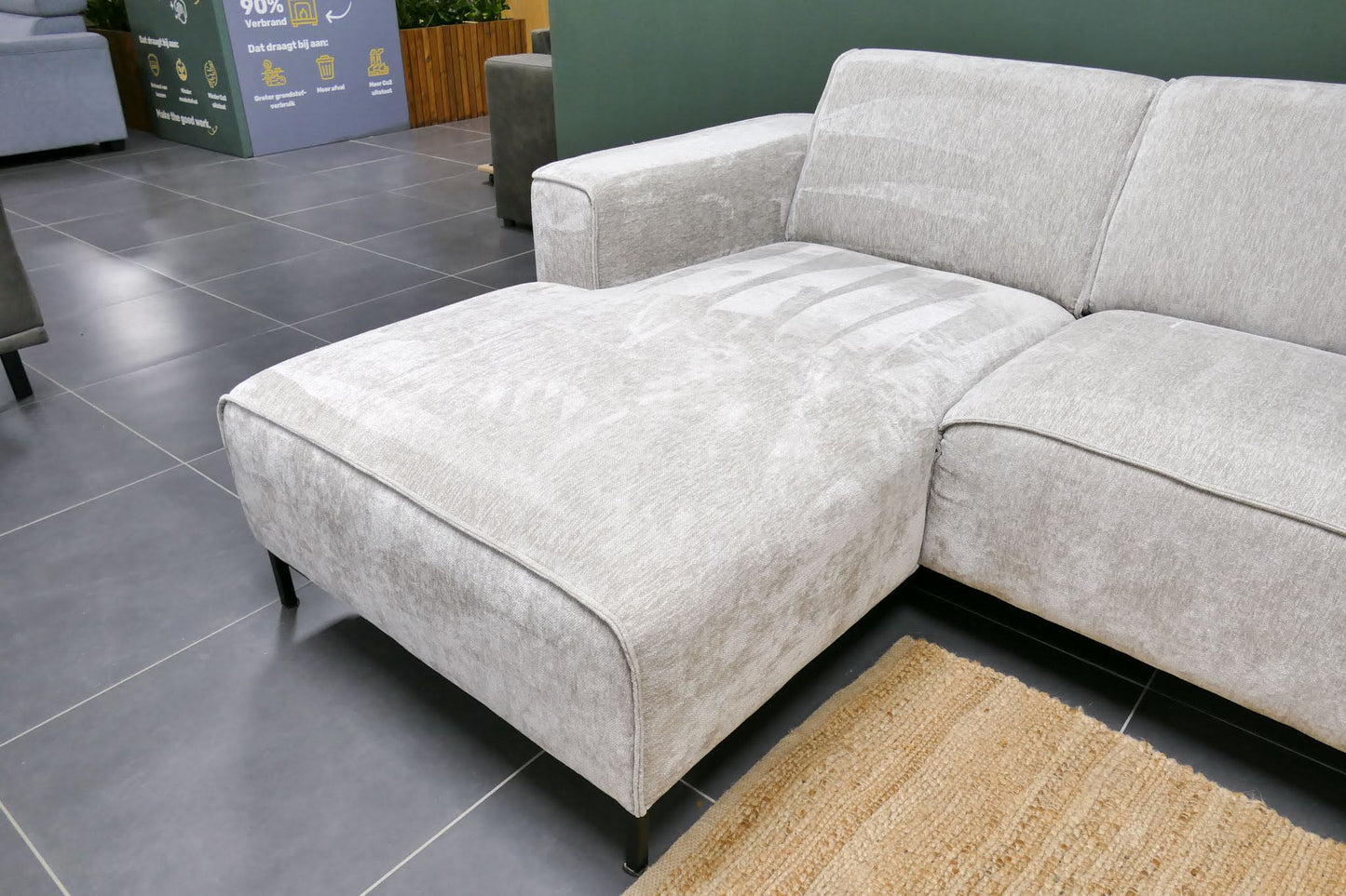 Refurbished Beige Kleine Hoekbank Prominent