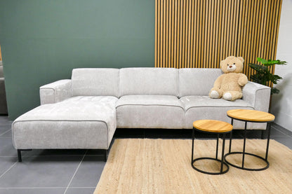 Refurbished Beige Kleine Hoekbank Prominent