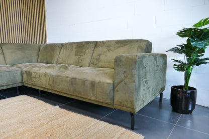 Refurbished Montel Hoekbank Viano Microvezel Groen