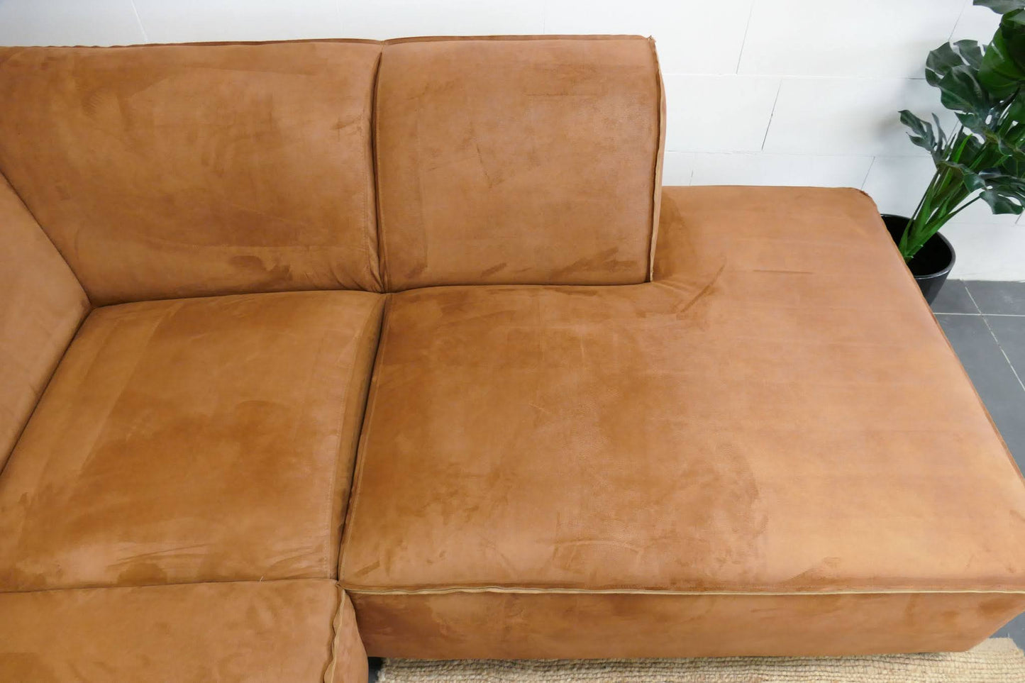 Refurbished Cognac Hoekbank Label67