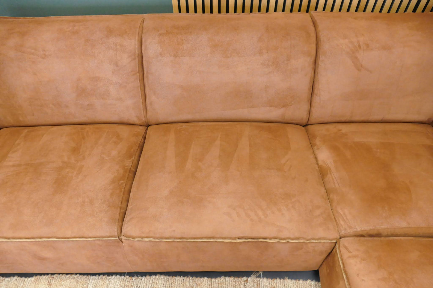 Refurbished Cognac Hoekbank Label67