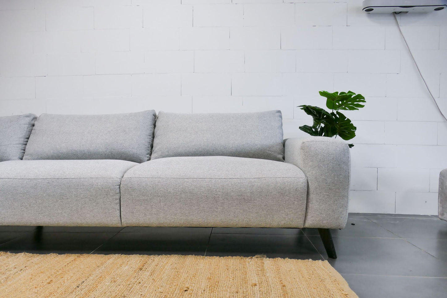 Refurbished Moderne Hoekbank Lichtgrijs