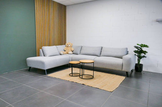 Refurbished Moderne Hoekbank Lichtgrijs