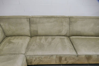 Refurbished Montel Hoekbank Groen Microvezel