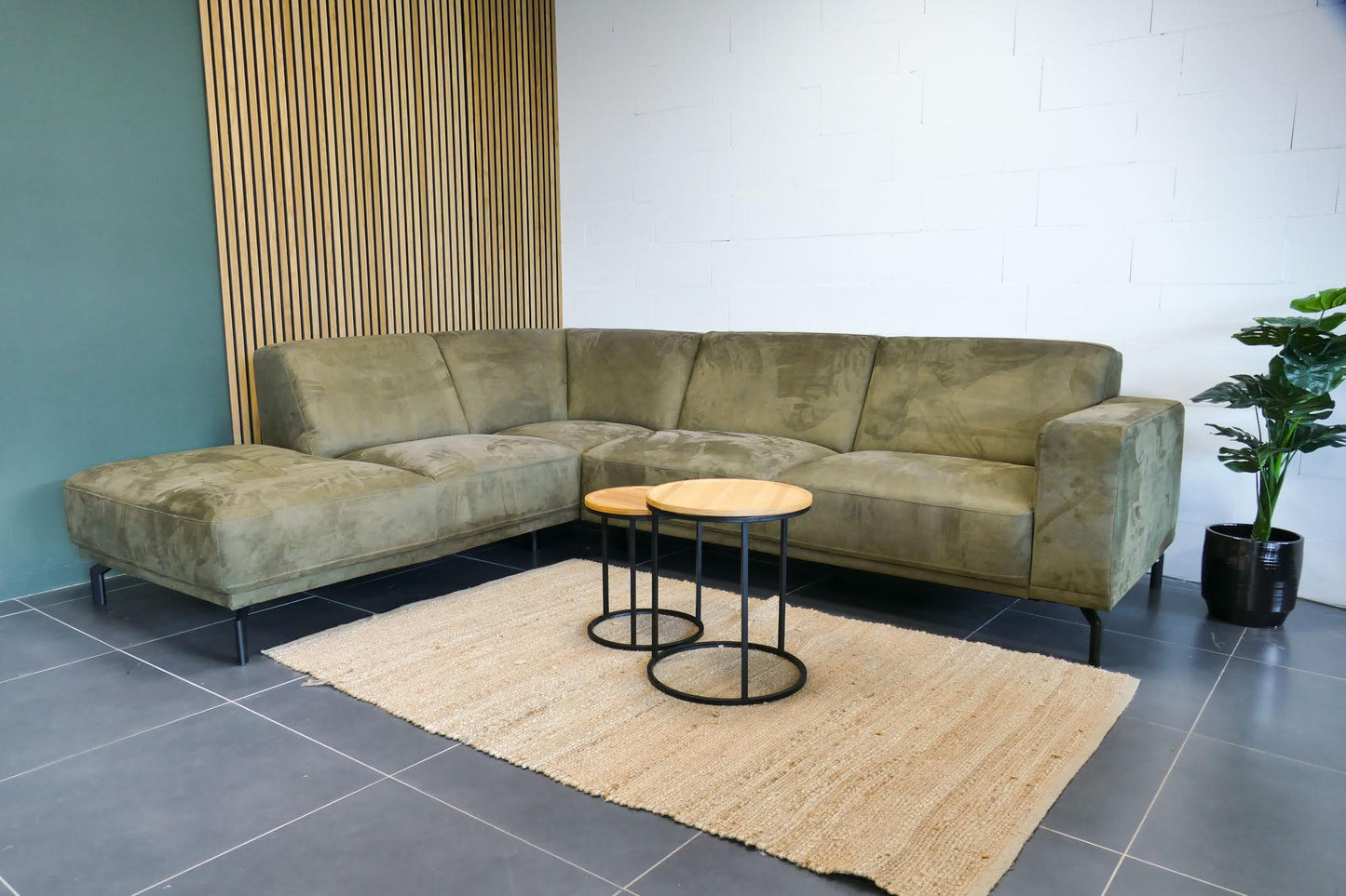 Refurbished Montel Hoekbank Viano Microvezel Groen