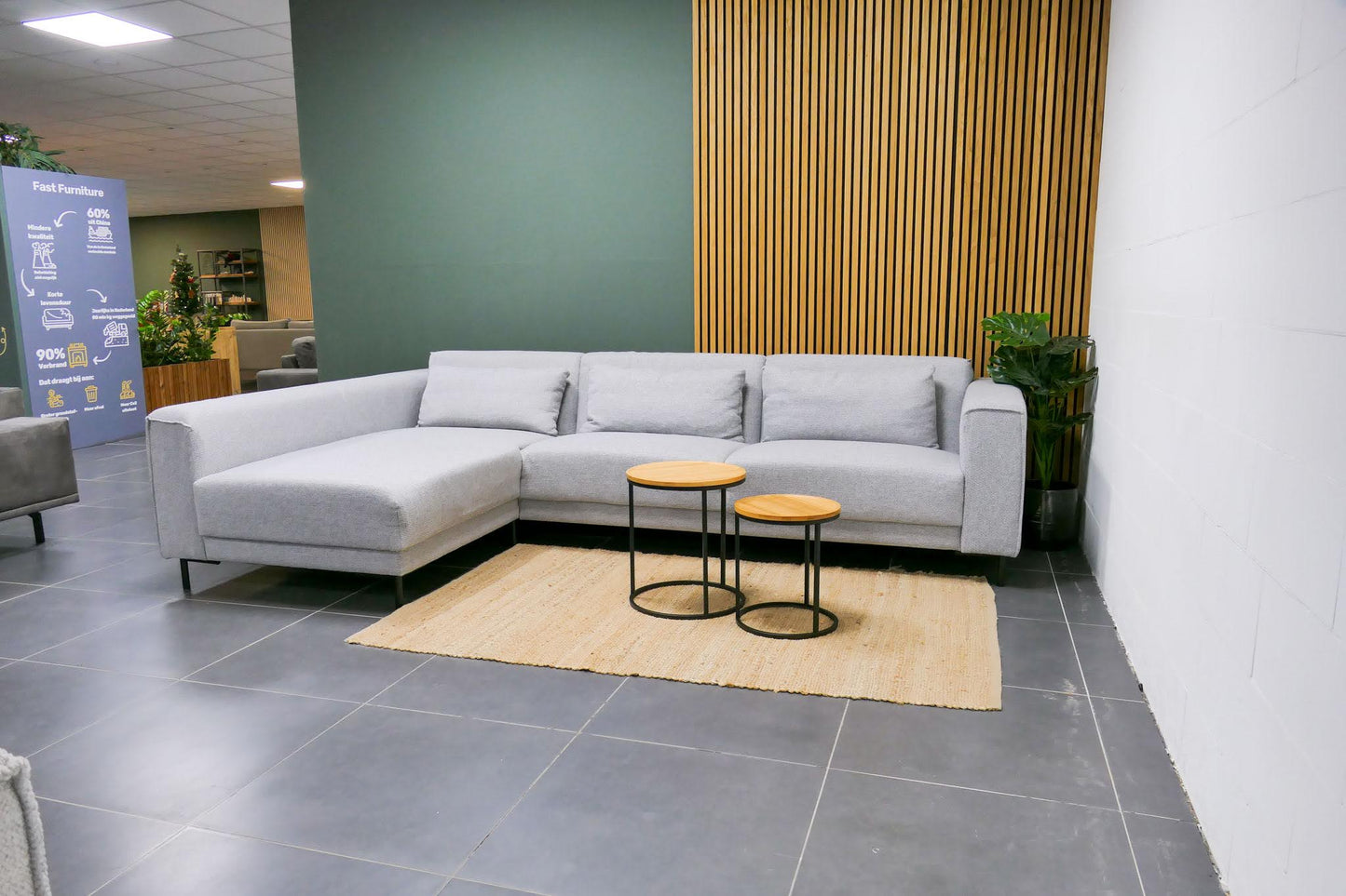 Refurbished Lounge hoekbank Lichtgrijs