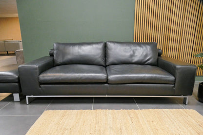 Refurbished Montel Set Zwart Leder 3 en 2,5 zits