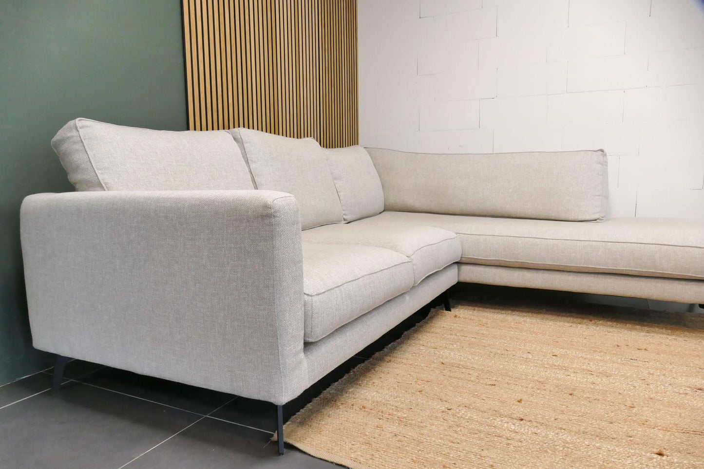 Refurbished Moderne Hoekbank beige