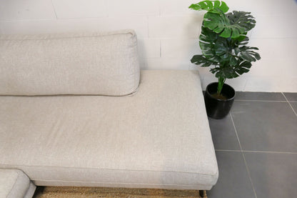 Refurbished Moderne Hoekbank beige