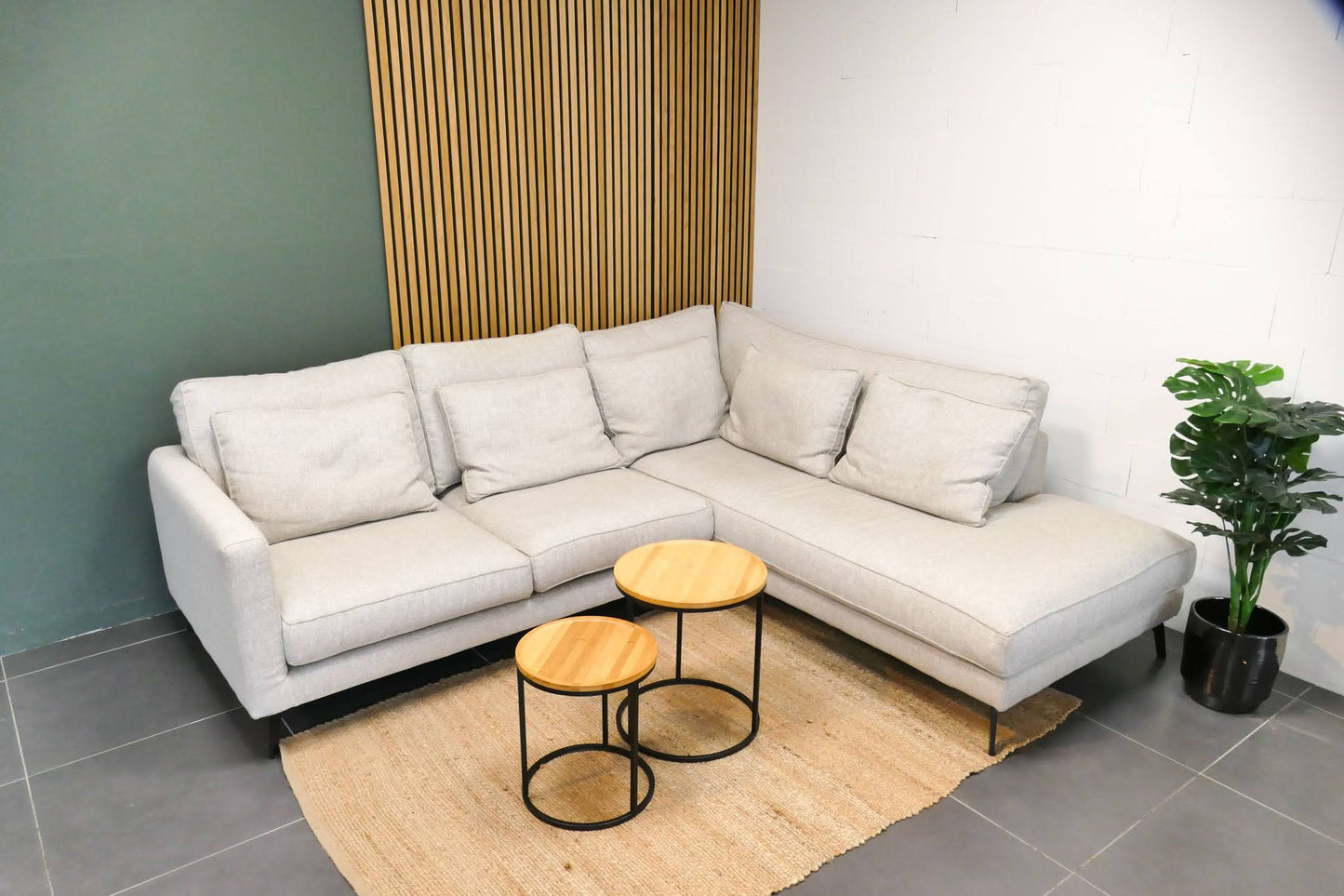 Refurbished Moderne Hoekbank beige