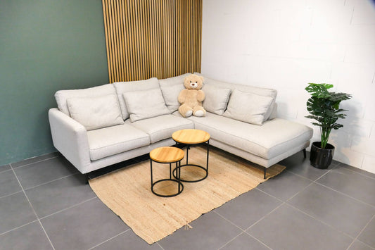 Refurbished Moderne Hoekbank beige