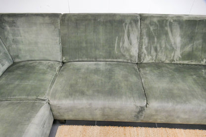 Refurbished Velvet Hoekbvank Groen SEVN