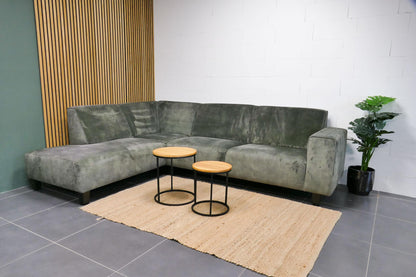 Refurbished Velvet Hoekbvank Groen SEVN