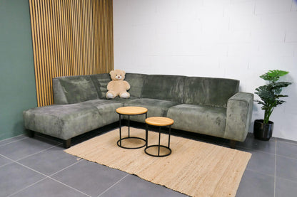 Refurbished Velvet Hoekbvank Groen SEVN