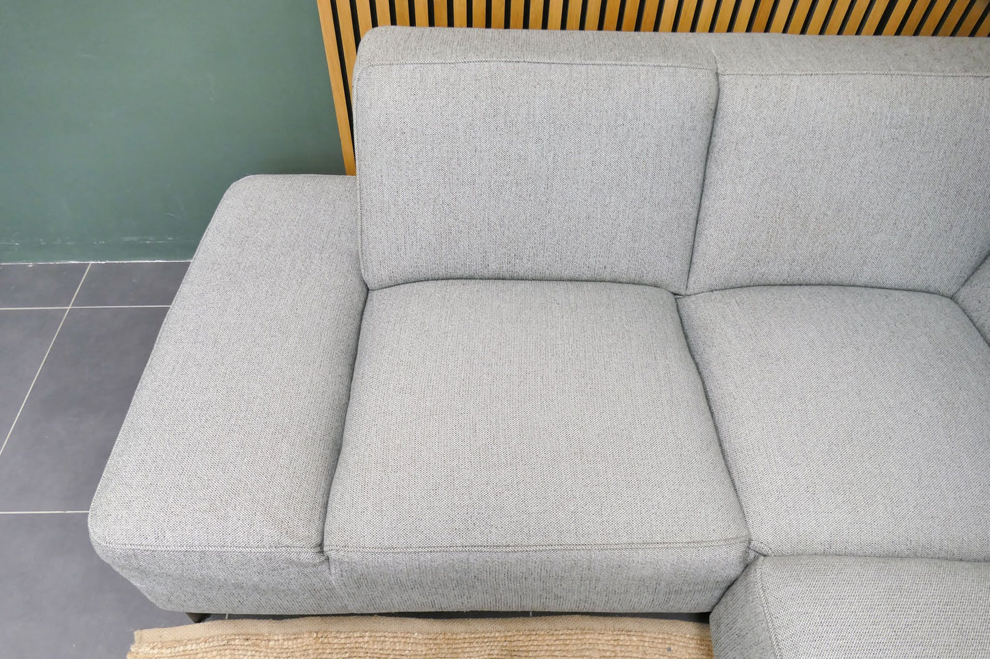 Refurbished Loods 5 Hoekbank Lot Groen Grijs