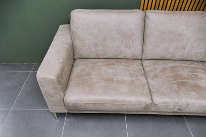 Refurbished 2,5 Zits bank Grijs Microvezel