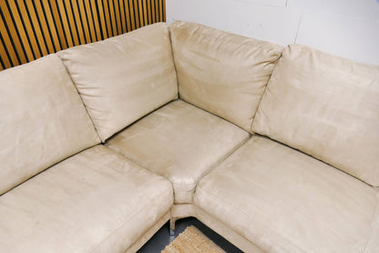 Refurbished Hoekbank Beige Microvezel