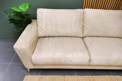 Refurbished Hoekbank Beige Microvezel