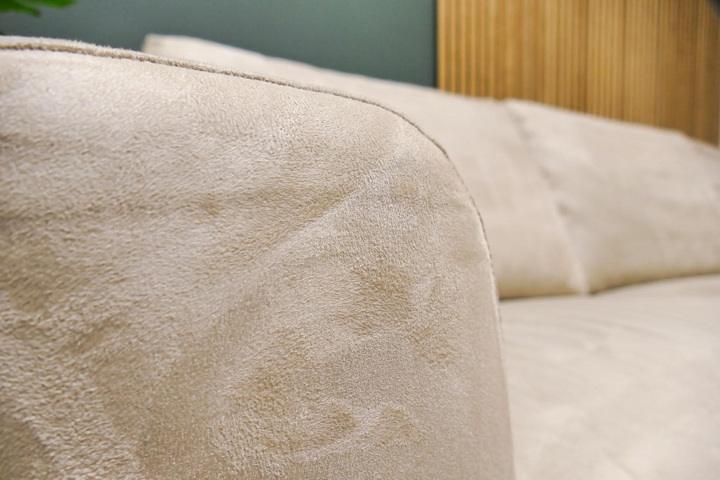 Refurbished Hoekbank Beige Microvezel