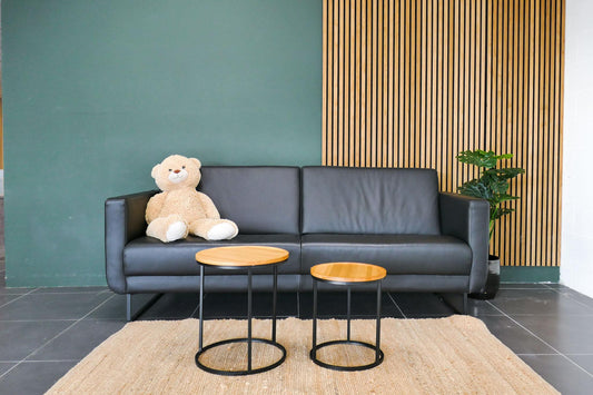 Refurbished Montel Trial 3 Zits Bank Zwart Leer