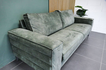 Refurbished 3 Zits Bank Groen met Hocker