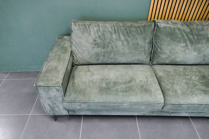 Refurbished 3 Zits Bank Groen met Hocker