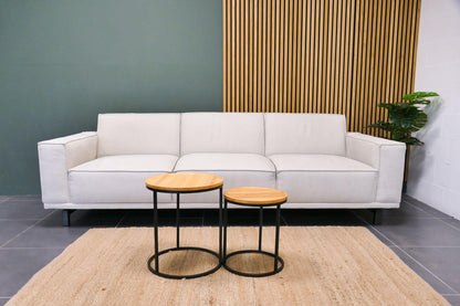 Refurbished 4-zits bank beige Haco