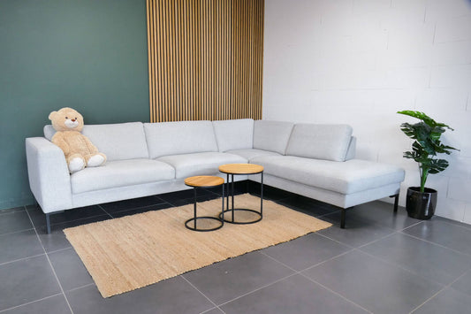 Refurbished Moderne Hoekbank Lichtgrijs