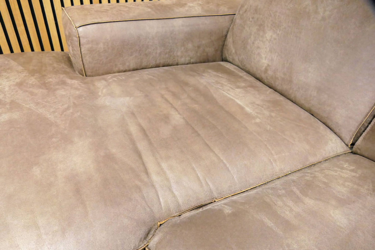 Refurbished Kleine Chaise Longue Bruin Microvezel